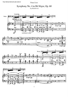 Symphony No.4, Op.60: Version for piano by Ludwig van Beethoven