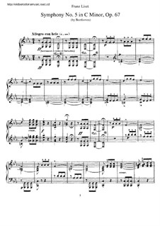 Complete Symphony: Version for piano by Ludwig van Beethoven