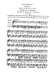 L'inquietude: L'inquietude by Antoine Joseph Michael Romagnesi