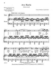 Piano-vocal score (Page 3): B Flat Major by Franz Schubert