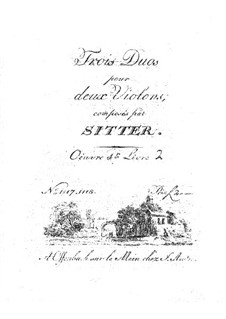 Three Duos for Two Violins: Book II by P. A. Sitter