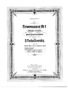 Symphony No.1 in G Minor 'Winter Daydreams', TH 24 Op.13: For piano by Pyotr Tchaikovsky