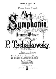 Symphony No.4 in F Minor, TH 27 Op.36: For piano by Pyotr Tchaikovsky