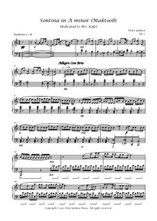Sonatina in A Minor, Op.1: Sonatina in A Minor by Peter Michel Gebara
