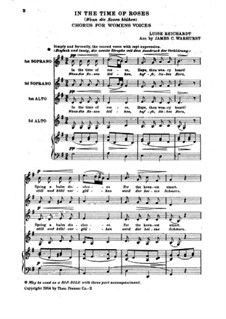 In the Time of Roses: In G Major by Louise Reichardt