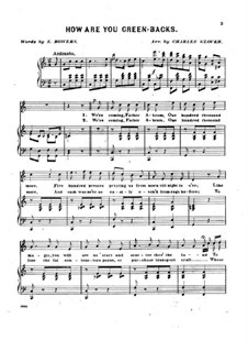 How are You Green-Backs: How are You Green-Backs by Unknown (works before 1850)