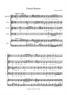 Cantate Domino: For SATB by Giovanni Croce