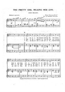 The Pretty Girl Milking Her Cow (Cailin Deas Crúite na mBó): Piano-vocal score by folklore