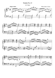 Sonata No.12 in G Major: Sonata No.12 in G Major  by Antonio Soler