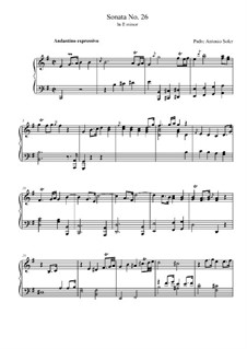 Sonata No.26 in E Minor : Sonata No.26 in E Minor  by Antonio Soler
