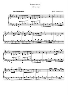 Sonata No.41 in E Flat Major : Sonata No.41 in E Flat Major  by Antonio Soler
