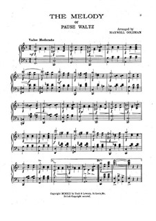 The Melody or Pause Waltz: For piano by Unknown (works before 1850)