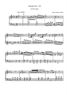 Sonata No.110 in D Flat Major: Sonata No.110 in D Flat Major by Antonio Soler
