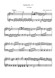 Sonata No.111 in D Major: Sonata No.111 in D Major by Antonio Soler