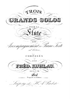 Three Grand Solos for Flute and Piano ad libitum, Op.57: Solo No.2 – score by Friedrich Kuhlau