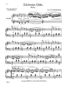 Edelweiss Glide: For piano by F. E. Vanderbeck