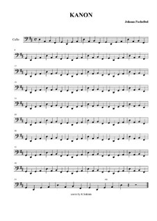 Quartet instrument version: For string quartet by Johann Pachelbel