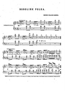 Bobolink Polka: Bobolink Polka by George William Warren