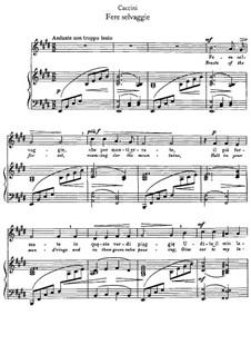 Fere selvaggie: Piano-vocal score by Giulio Caccini