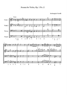 Twelve Trio Sonatas da chiesa for Two Violins and Basso Continuo, Op.1: Sonata No.2 by Arcangelo Corelli