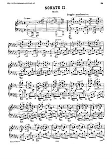 Sonata for Piano No.2 in B Flat Minor, Op.35: For a single performer by Frédéric Chopin