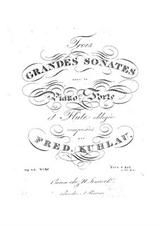 Three Grand Sonatas for Flute and Piano, Op.83: Sonata No.3 by Friedrich Kuhlau