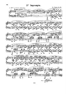 Impromptu No.3 in G Flat Major, Op.51: For piano by Frédéric Chopin