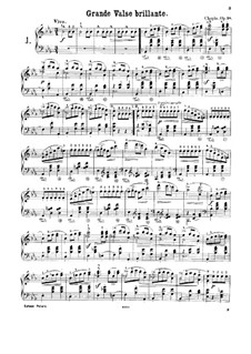 Grand Brilliant Waltz in E Flat Major, Op.18: For piano by Frédéric Chopin