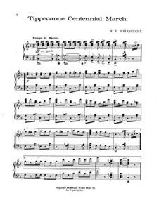 Tippecanoe Centennial March: Tippecanoe Centennial March by M. E. Weinbrecht