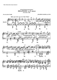 Two Rhapsodies, Op.79: Rhapsody No.2 (with fingering) by Johannes Brahms
