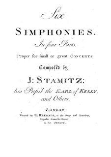 Six Quartets for Four Instruments: Six Quartets for Four Instruments by Johann Wenzel Stamitz
