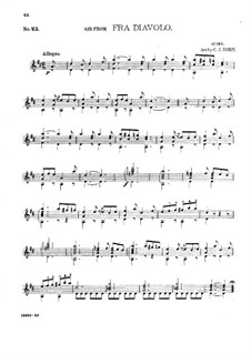 Voyez sur cette roche (On Yonder Rock Reclining): For guitar by Daniel Auber