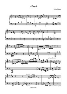 Riflessi (for piano): For a single performer by Fabio Gianni