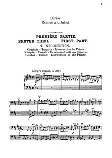 Roméo et Juliette (Romeo and Juliet), H.79 Op.17: Movement I, for voices and piano by Hector Berlioz
