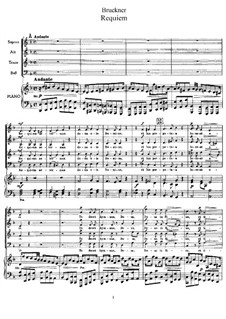 Requiem in D Minor, WAB 39: Piano-vocal score by Anton Bruckner