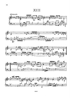 Suites for Organ: No.13-19. Version for piano by Dietrich Buxtehude