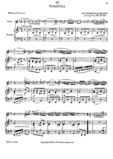 Sonatina No.2: For violin and piano by Muzio Clementi