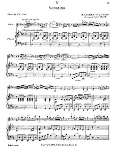 Sonatina No.6: For violin and piano by Muzio Clementi