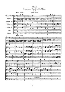Symphony No.3 in E Flat Major, WK 18 (Op.7 No.6): Symphony No.3 in E Flat Major by Carl Friedrich Abel