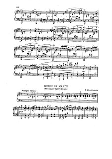 Wedding March: For piano by Felix Mendelssohn-Bartholdy