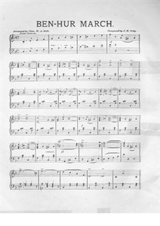 Ben-Hur March: For piano by J. H. Cody