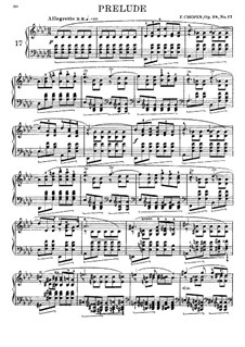No.17 in A Flat Major: For piano by Frédéric Chopin