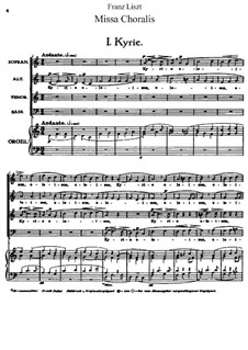 Missa choralis, S.10: Full score by Franz Liszt