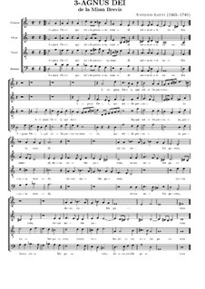 Missa brevis: Agnus Dei by Antonio Lotti