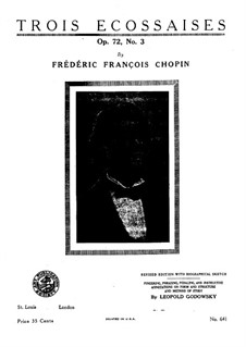 Three Ecossaises, Op. posth.72 No.3: Ecossaise in D Major by Frédéric Chopin