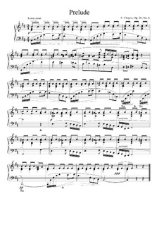 No.6 in B Minor: For piano (high quality sheet music) by Frédéric Chopin