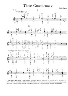 No.1-3: For guitar by Erik Satie