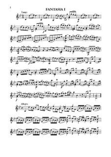 Twelve Fantasias for Violin Solo, TWV 40:14-25: No.1-6 by Georg Philipp Telemann