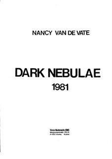 Dark Nebulae: Full score by Nancy Van de Vate