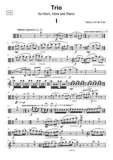 Trio for Viola, Horn and Piano: Viola part by Nancy Van de Vate